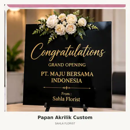 Papan Bunga Akrilik Bintaro